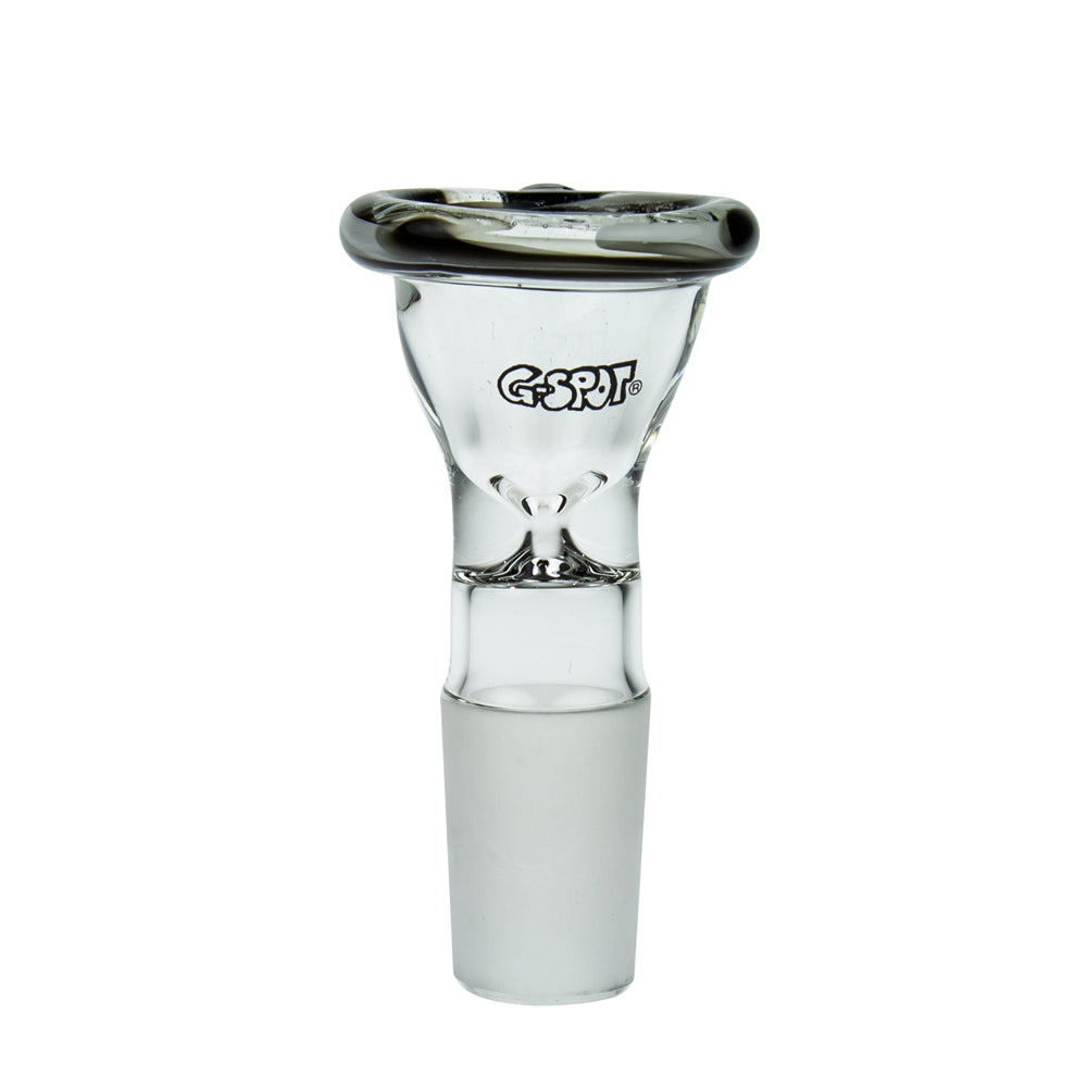 G-Spot Glass - Color Pure Bowl Cone - 18.8mm - Black and white