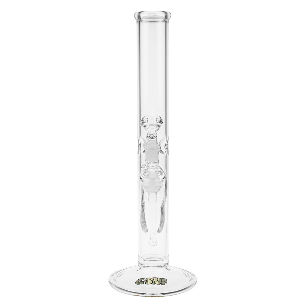 G-Spot Glass Classic Cylinder Ice Bong with Gold Logo | 40 cm - Front View