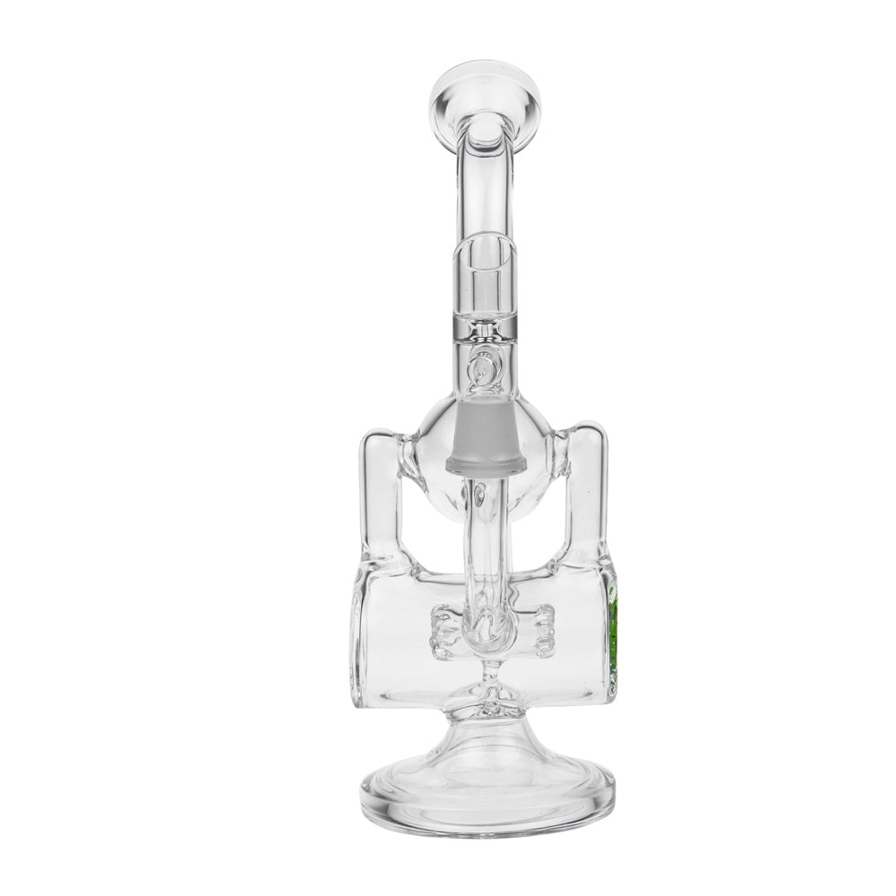 Black Leaf - Recycler Bubbler with Drum Diffuser - Clear - Front view