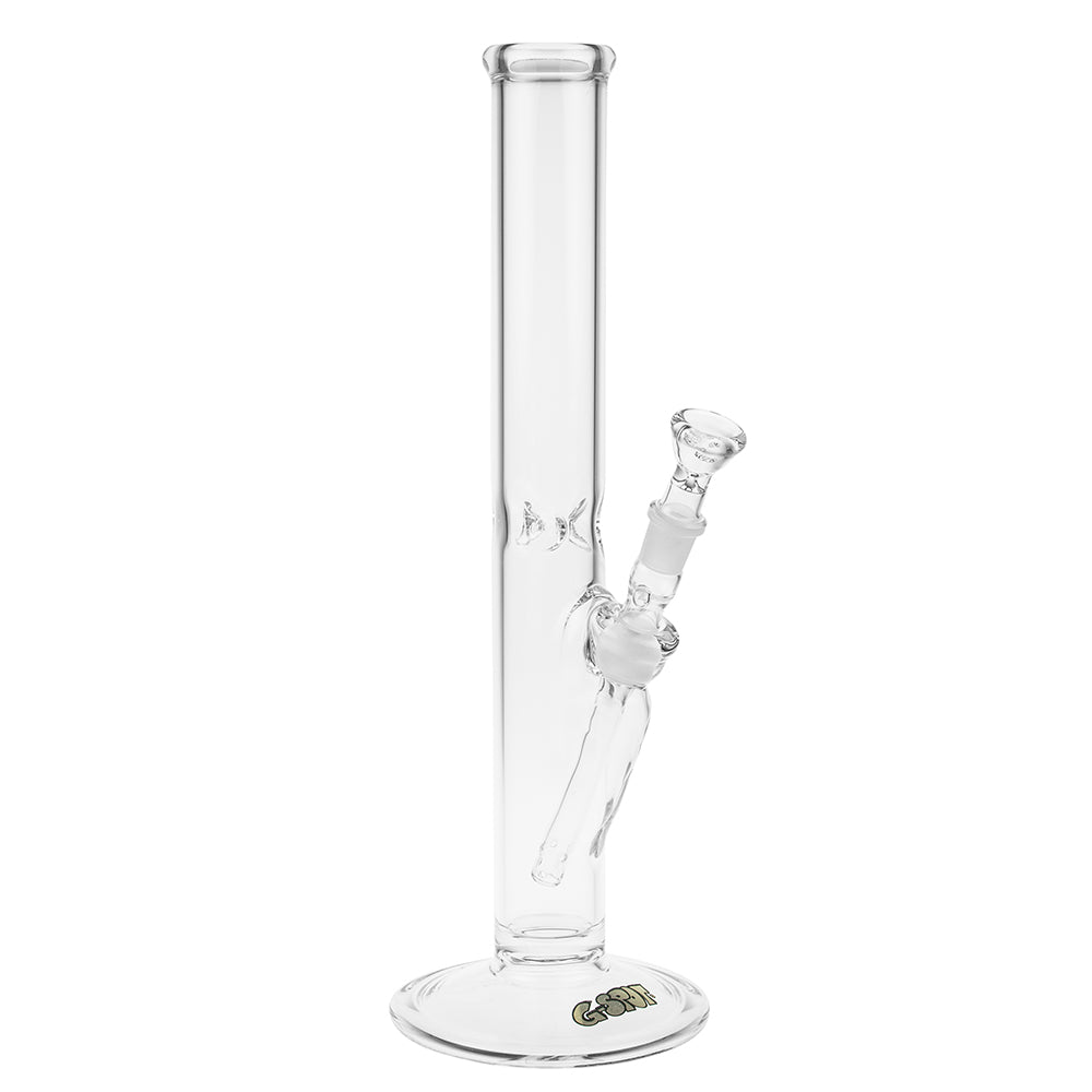 G-Spot Glass Classic Cylinder Ice Bong with Gold Logo | 40 cm - Side View 1