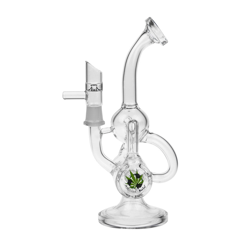 Black Leaf - Recycler Bubbler with Drum Diffuser - Clear - Side view 3