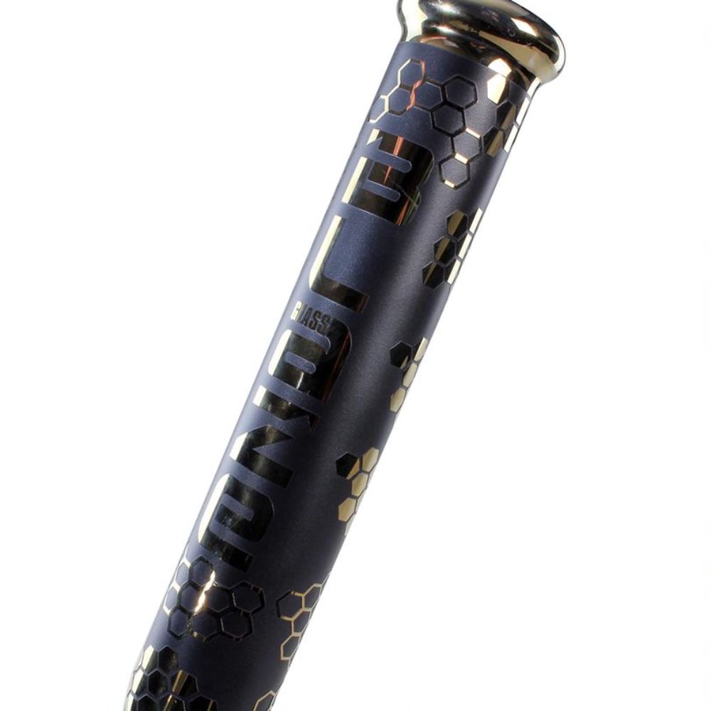 Blaze Glass Straight Ice Bong | Metallic Gold and Matt Anthracite