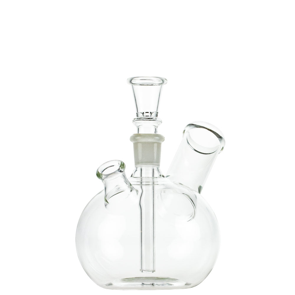 Glass Bubble Base Mini Bong “Little Pig" - Side View 2