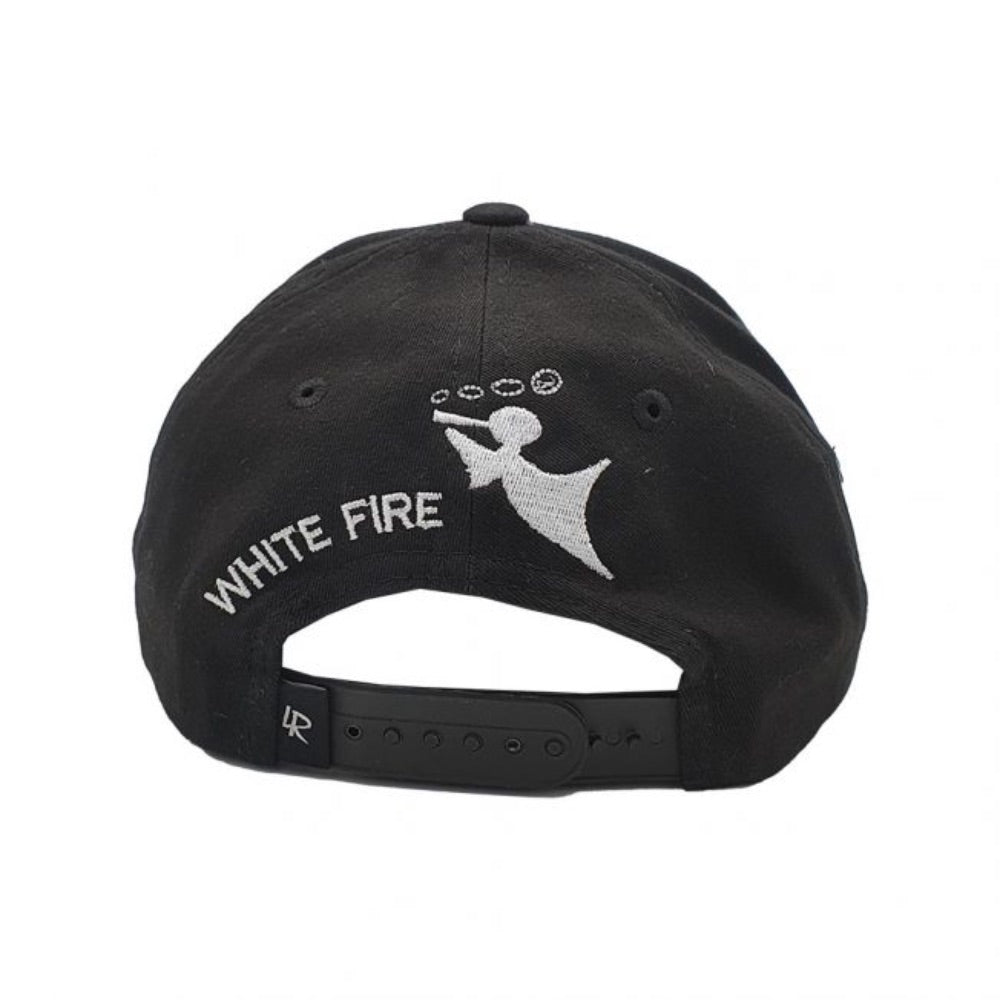 Lauren Rose 420 Digital White Fire Snapback | back view