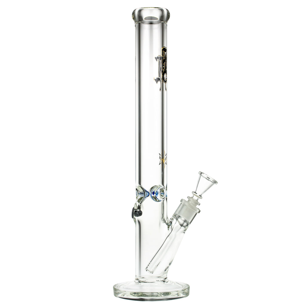 Black Leaf 9mm Straight Ice Bong | 45 cm - Side View 6