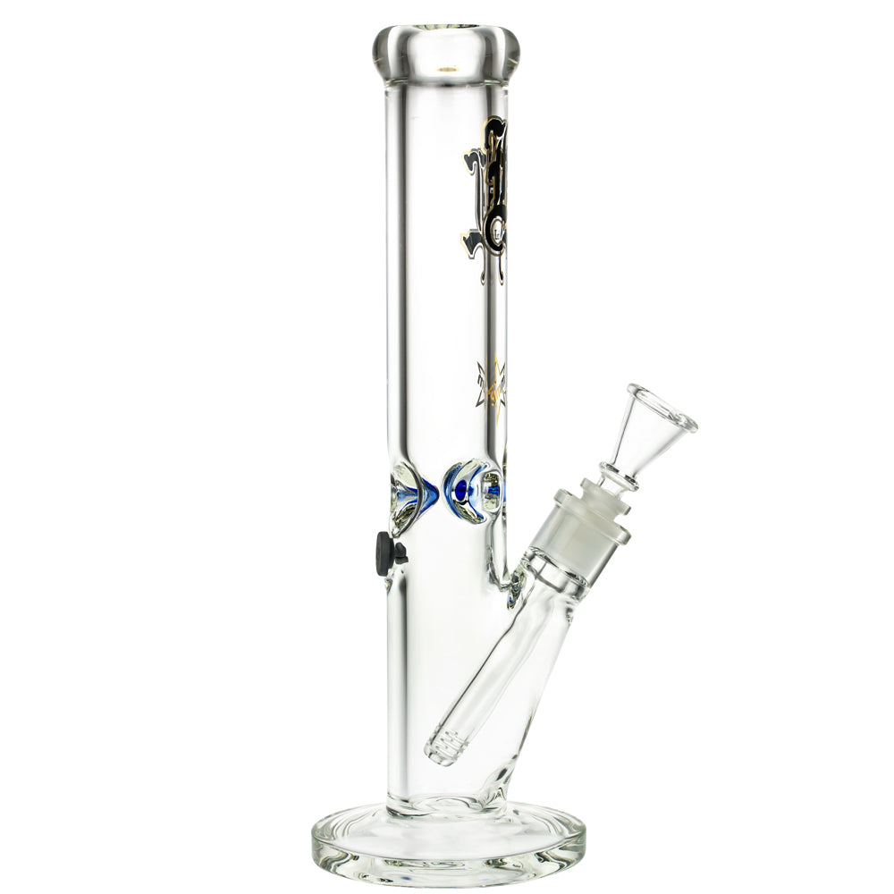Black Leaf 9mm Straight Ice Bong | 35 cm - Side View 6