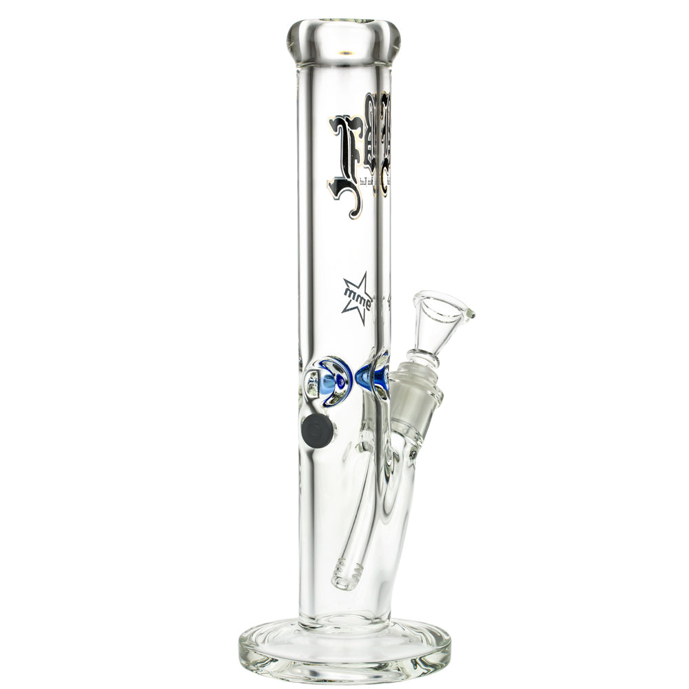 Black Leaf 9mm Straight Ice Bong | 35 cm - Side View 5