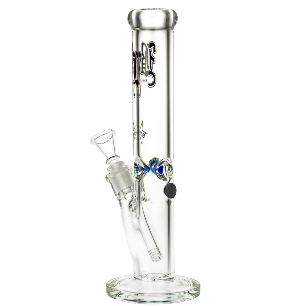 Black Leaf 9mm Straight Ice Bong | 35 cm - Side View 4