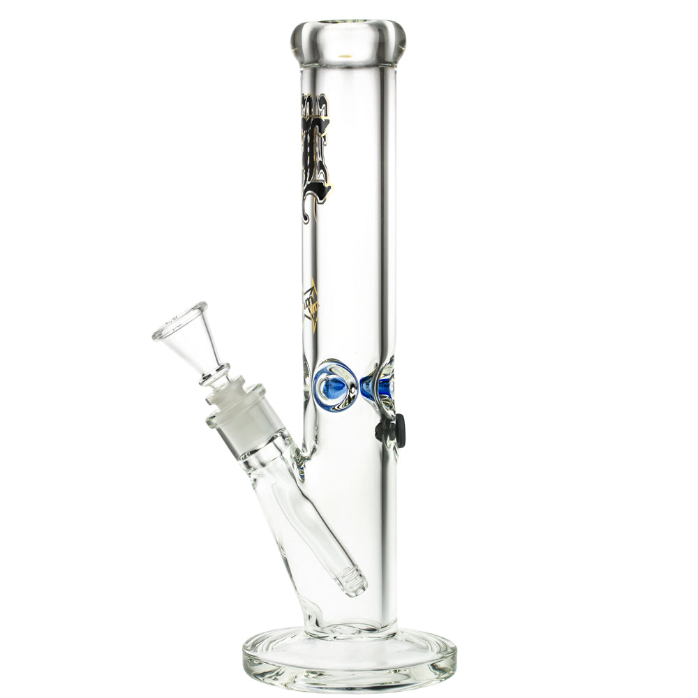 Black Leaf 9mm Straight Ice Bong | 35 cm - Side View 3