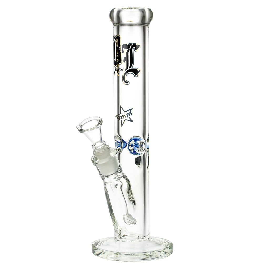 Black Leaf 9mm Straight Ice Bong | 35 cm - Side View 2