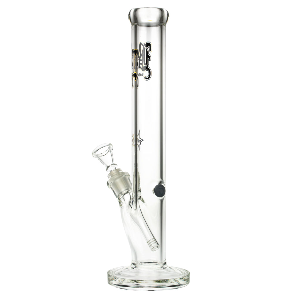 Black Leaf 7mm Straight Bong | 40 cm - Side View 4