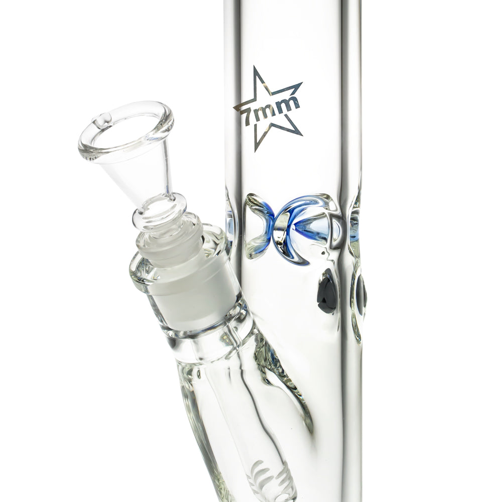 Black Leaf 7mm Straight Ice Bong | 34 cm - 7mm Logo