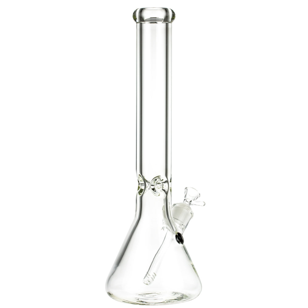 Black Leaf Beaker Base 9mm Glass Ice Bong | 40 cm - Side View 3