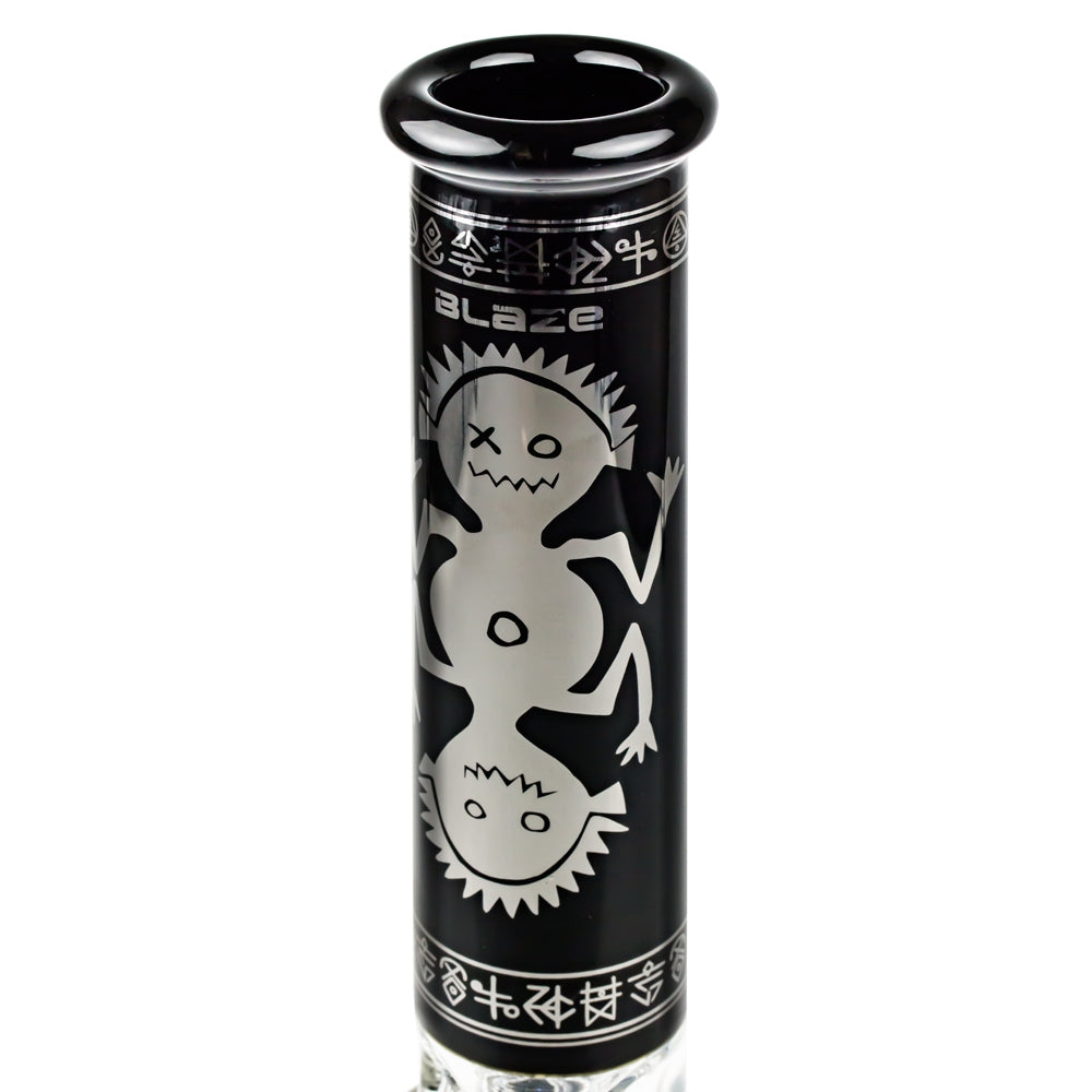 Blaze Glass Voodoo Tree Perc Ice Bong - Blaze Glass Decal