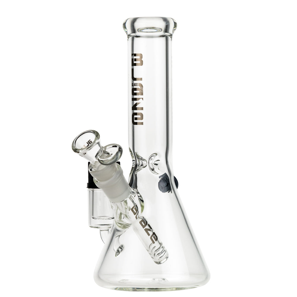 Blaze Glass Beaker Ice Bong with Integrated Stash Compartment - Side View 2