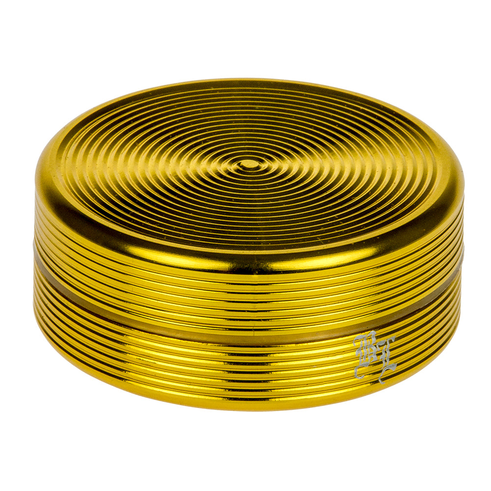 Black Leaf - Ripple Textured Aluminum Herb Grinder - 2-part - 50mm - Gold
