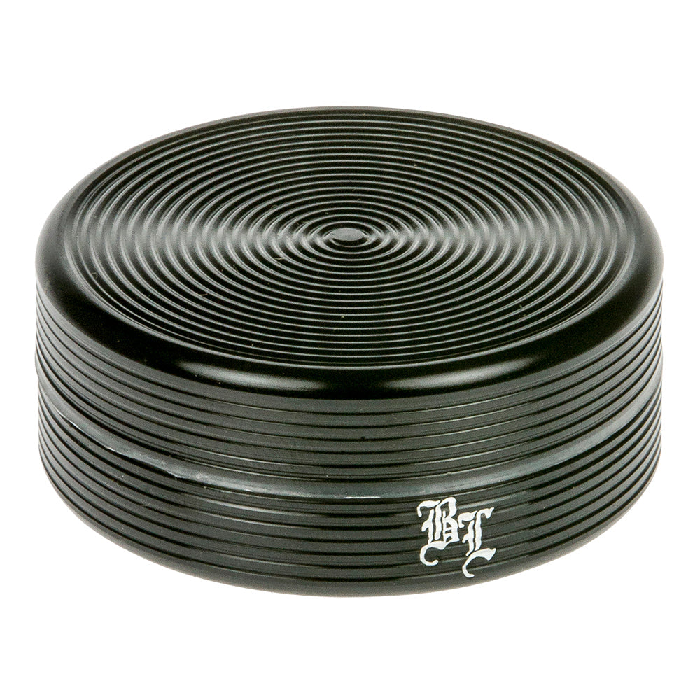 Black Leaf - Ripple Textured Aluminum Herb Grinder - 2-part - 50mm - Black