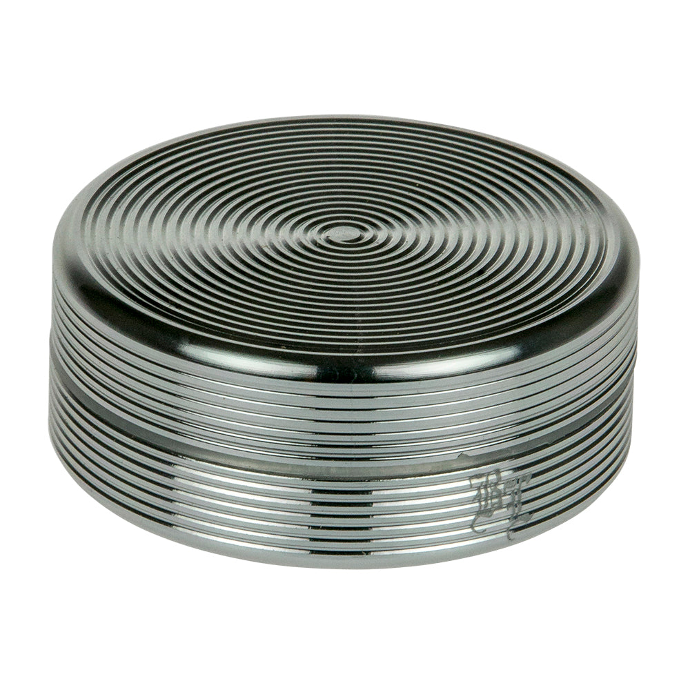 Black Leaf - Ripple Textured Aluminum Herb Grinder - 2-part - 50mm - Silver