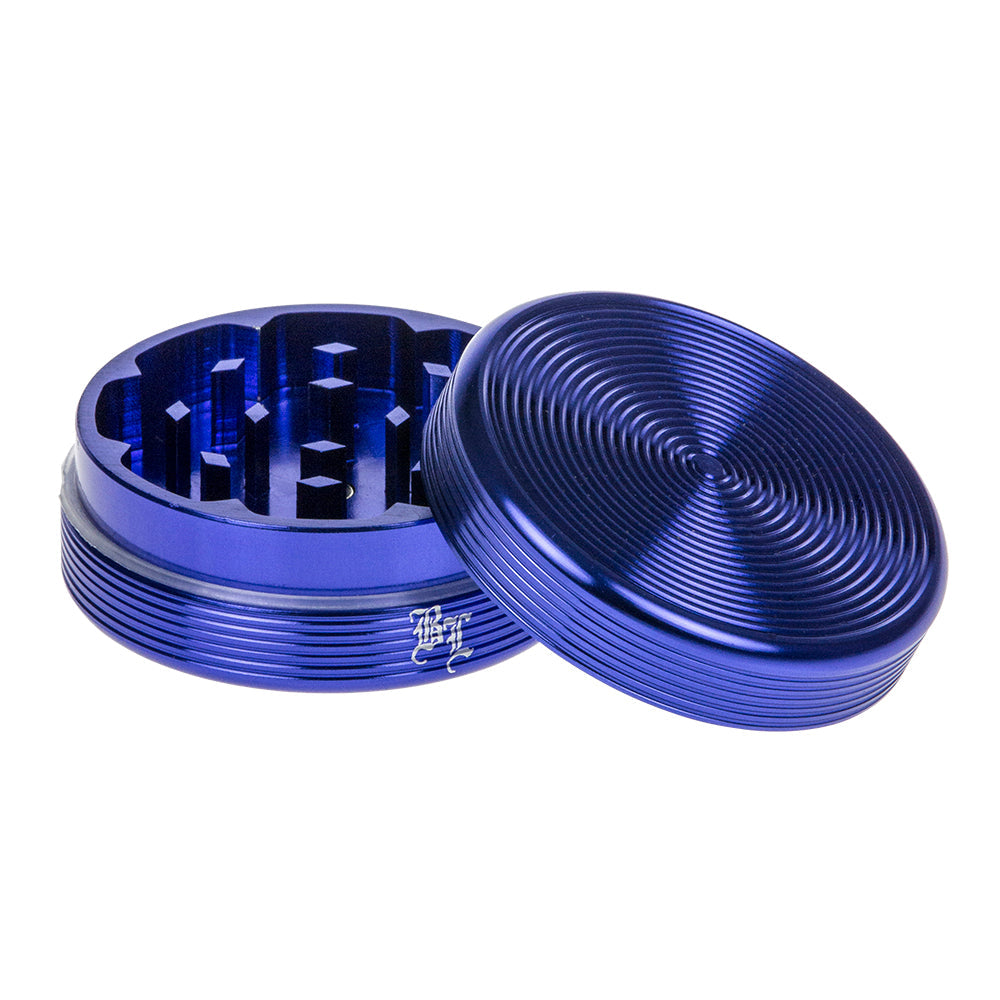 Black Leaf - Ripple Textured Aluminum Herb Grinder - 2-part - 50mm - Purple