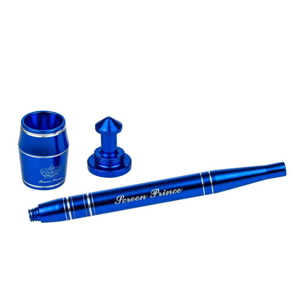 Screen Prince Screen less Hand Pipe | Blue - Disassembled