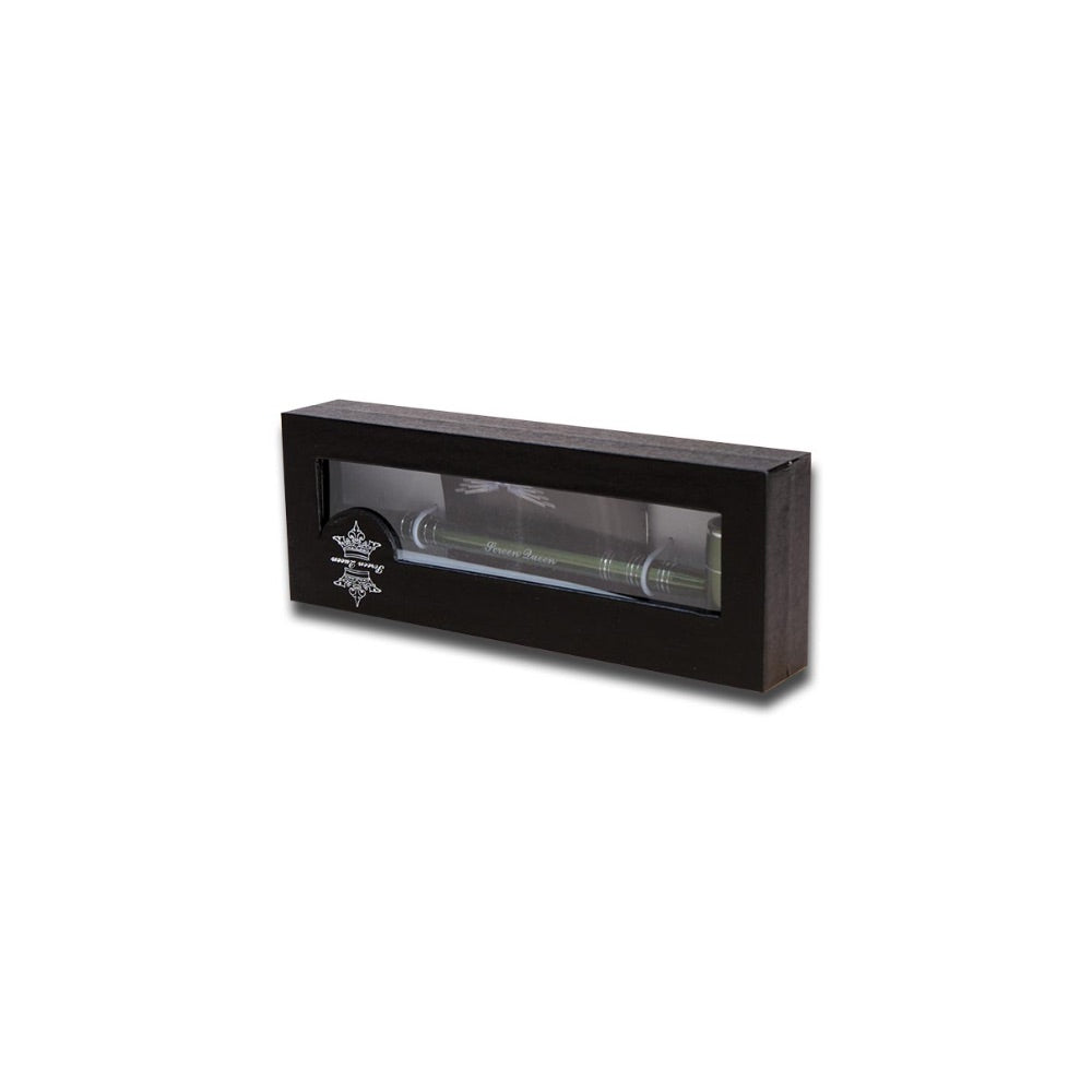 The Screen Queen Pipe - Anodized Aluminum Screenless Hand Pipe | Green | closed box