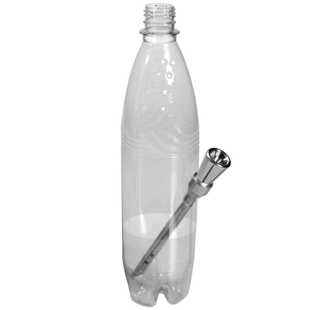 Black Leaf Spear Bong Maker - Attached to plastic bottle