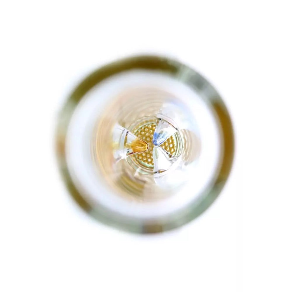 Heisenberg Old School Color-Line Ice Bong with Triple HoneyComb Perc | top view