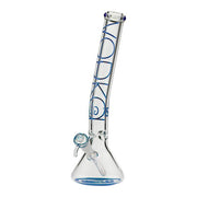 Vodka 9mm Beaker Ice Bong with Bent Neck | 18 Inch | blue