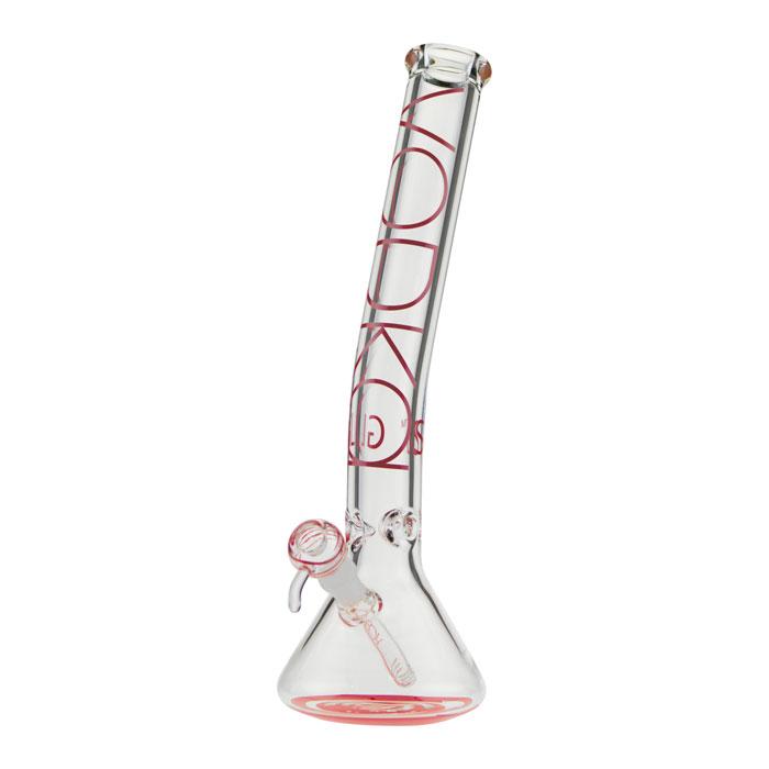 Vodka 9mm Beaker Ice Bong with Bent Neck | 18 Inch | pink
