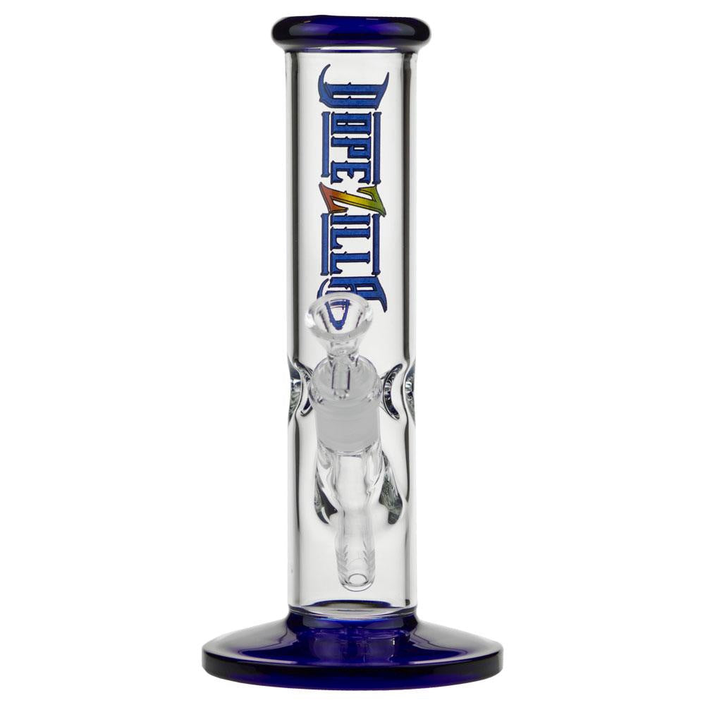 Dopezilla Slimzilla Straight Ice Bong | 10 Inch | Blue | front view