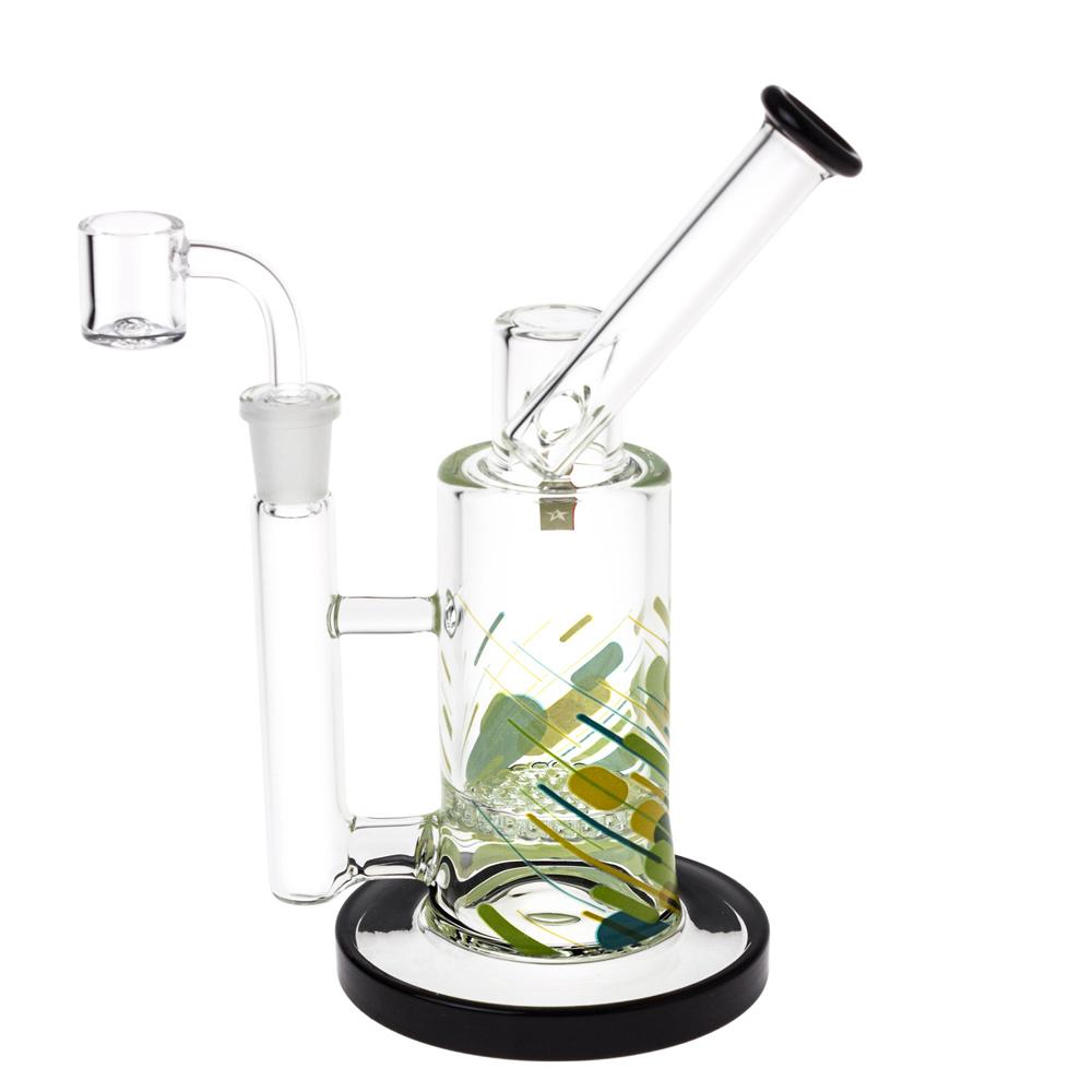Famous Brandz Versuz Straight Glass Dab Rig | 8 Inch | side view 2