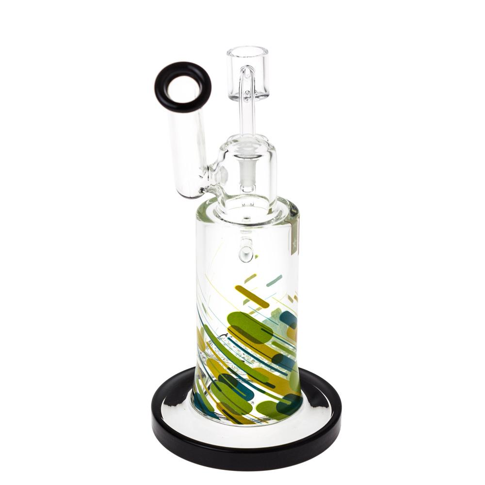 Famous Brandz Versuz Straight Glass Dab Rig | 8 Inch | back view