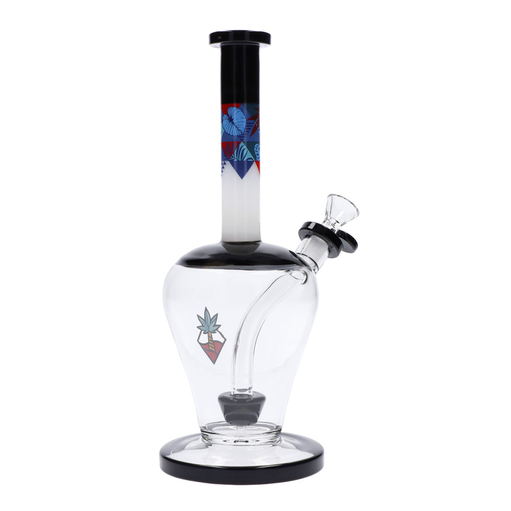 Cabana Cannabis Co. Vase Base Perc Bong with Circular Foot | Black | side view 3