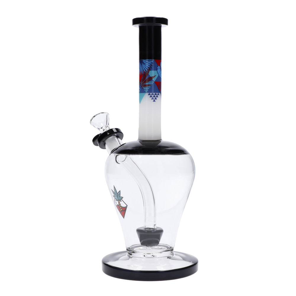 Cabana Cannabis Co. Vase Base Perc Bong with Circular Foot | Black | side view 2