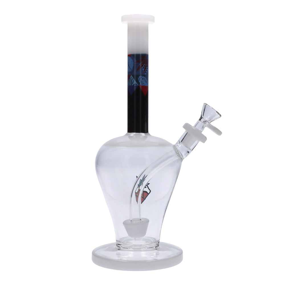 Cabana Cannabis Co. Vase Base Perc Bong with Circular Foot | White | side view 4