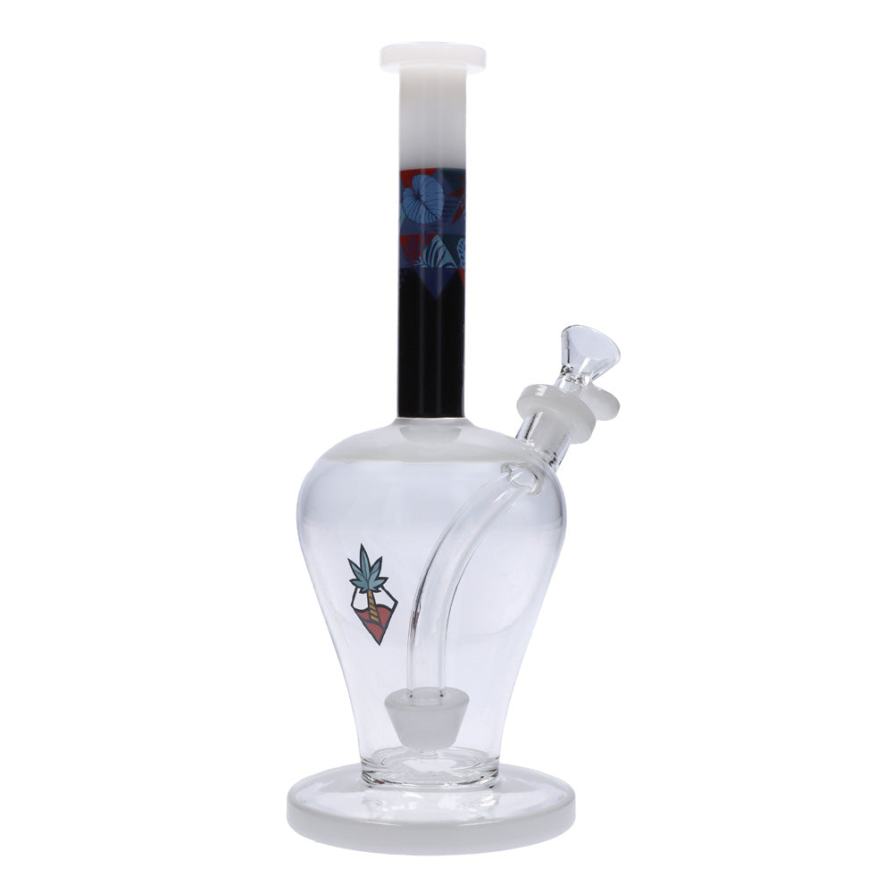 Cabana Cannabis Co. Vase Base Perc Bong with Circular Foot | White | side view 3