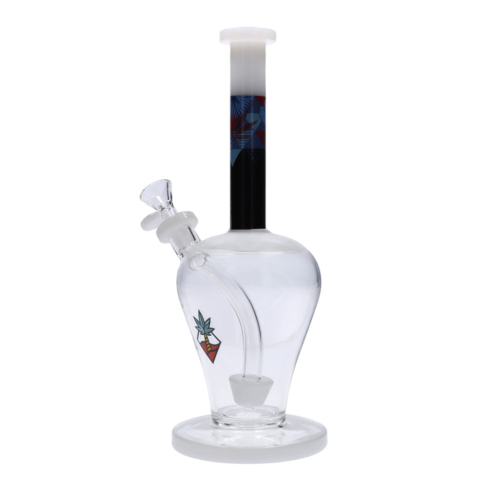 Cabana Cannabis Co. Vase Base Perc Bong with Circular Foot | White | side view 2