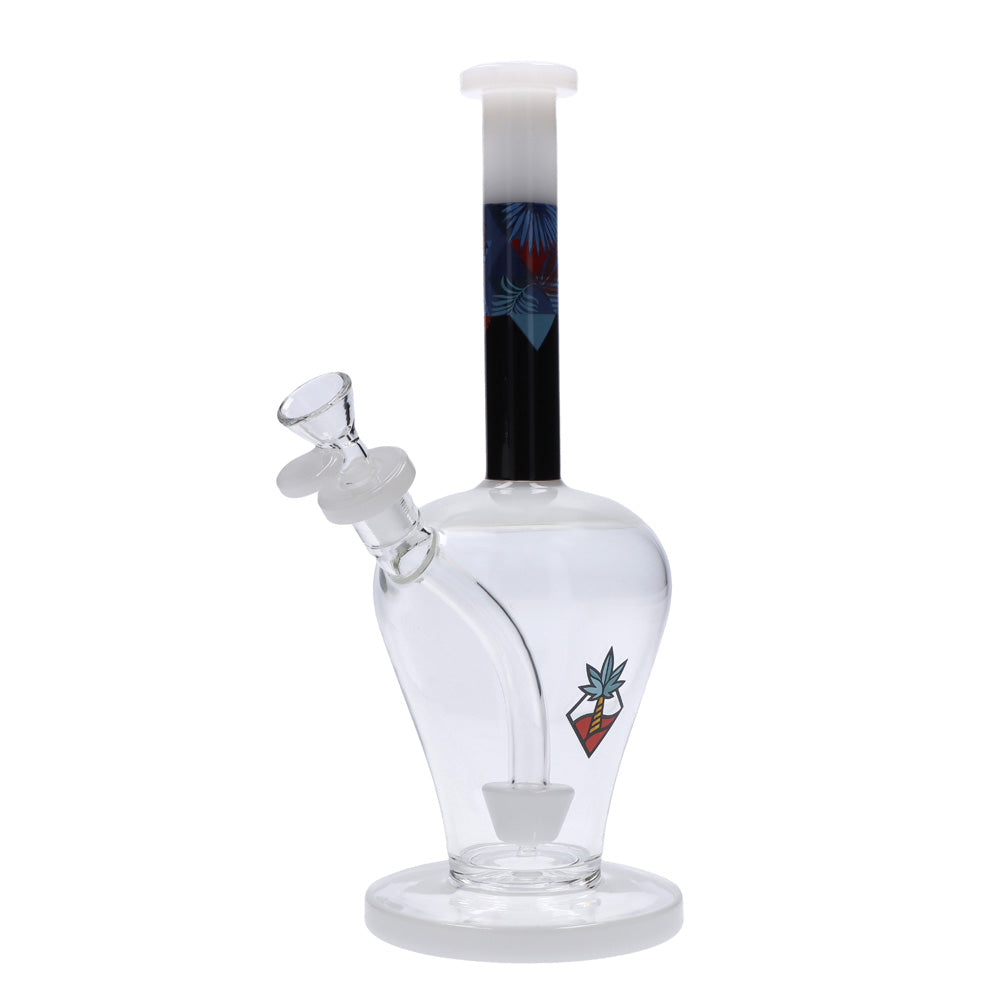 Cabana Cannabis Co. Vase Base Perc Bong with Circular Foot | White | side view 5