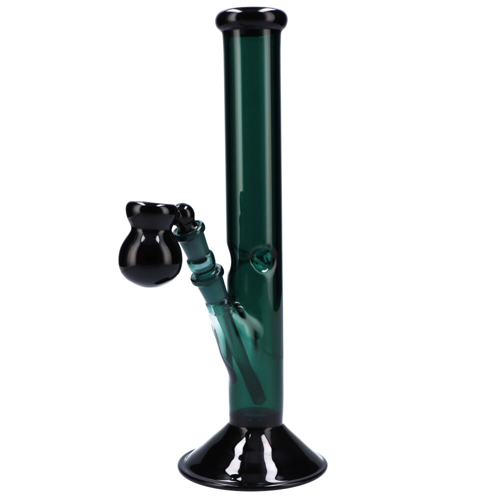 Colored Glass Straight Ice Bong | 12 Inch | side view 2
