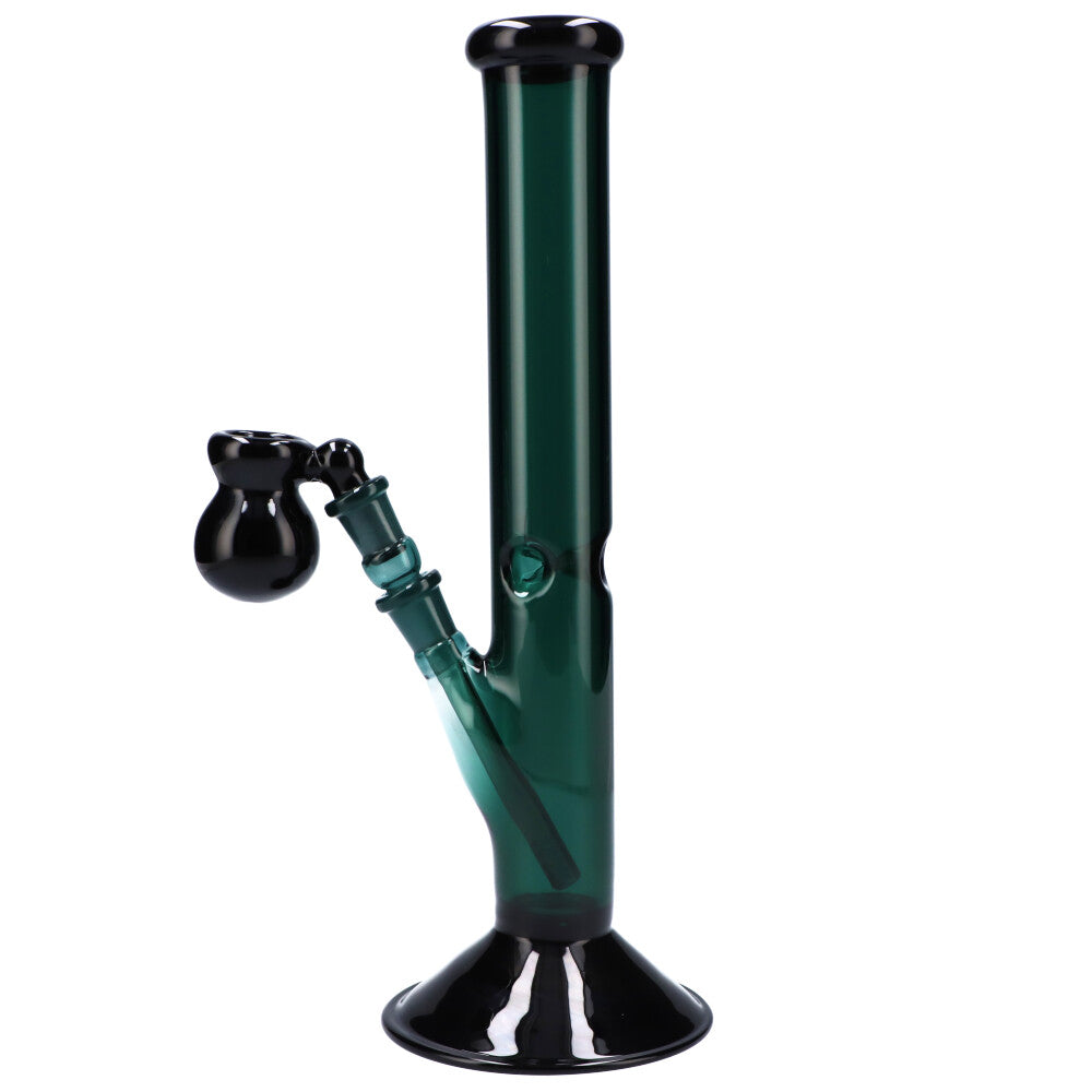 Colored Glass Straight Ice Bong | 12 Inch | side view 3