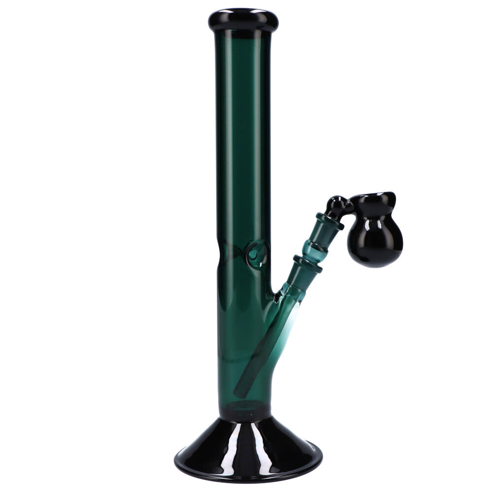 Colored Glass Straight Ice Bong | 12 Inch | side view 4