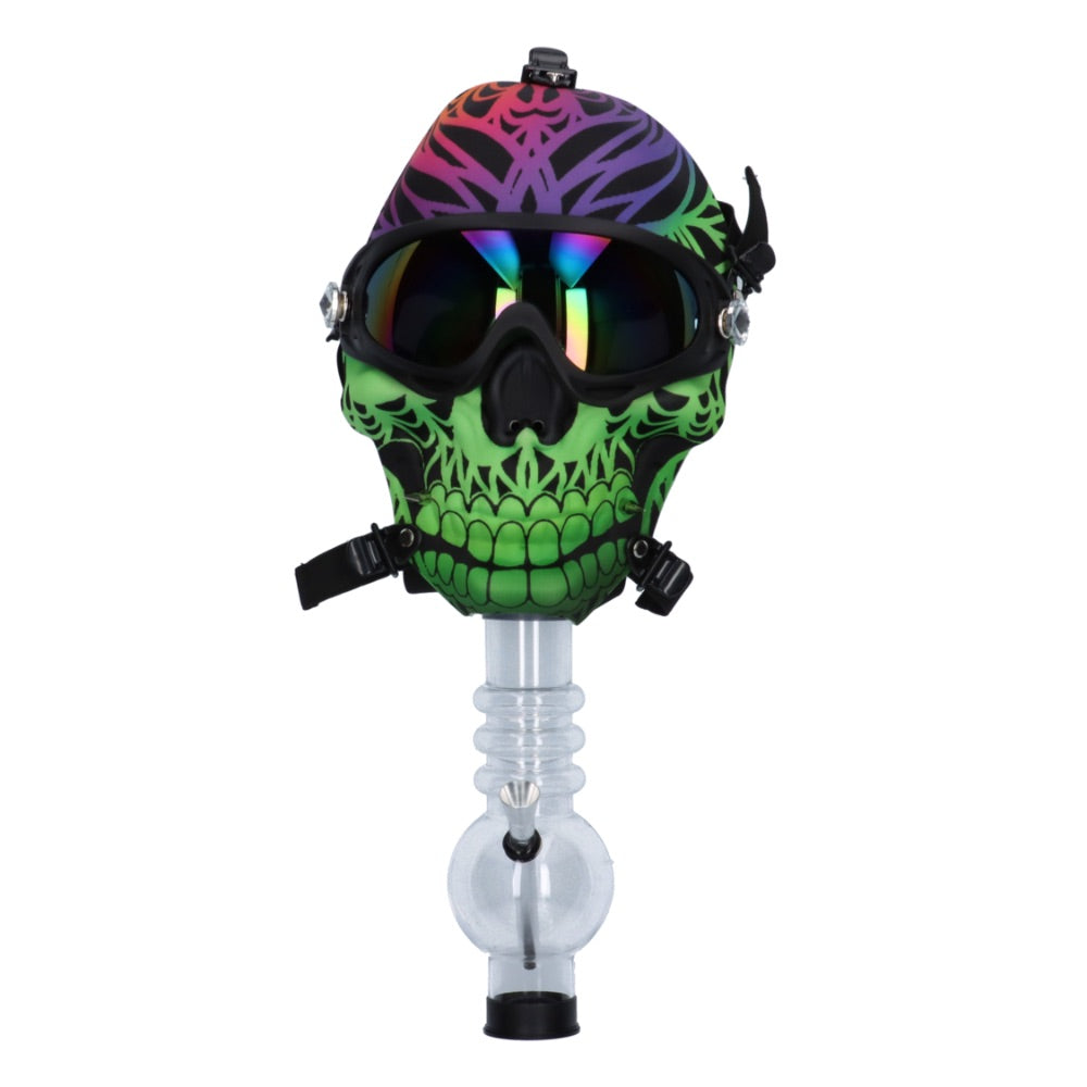 Silicone Skull Face Gas Mask Bong with Acrylic Tube | Random | mask 3