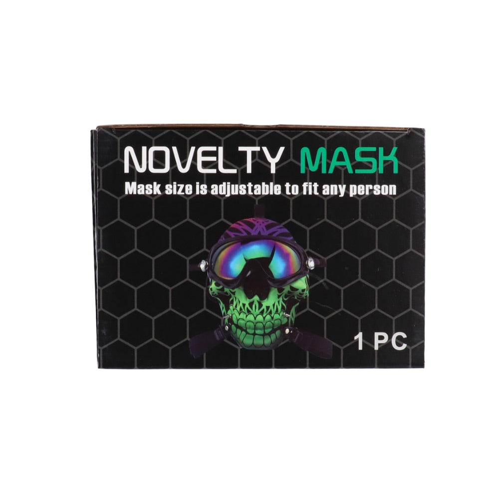 Silicone Skull Face Gas Mask Bong with Acrylic Tube | Random | box mask 3