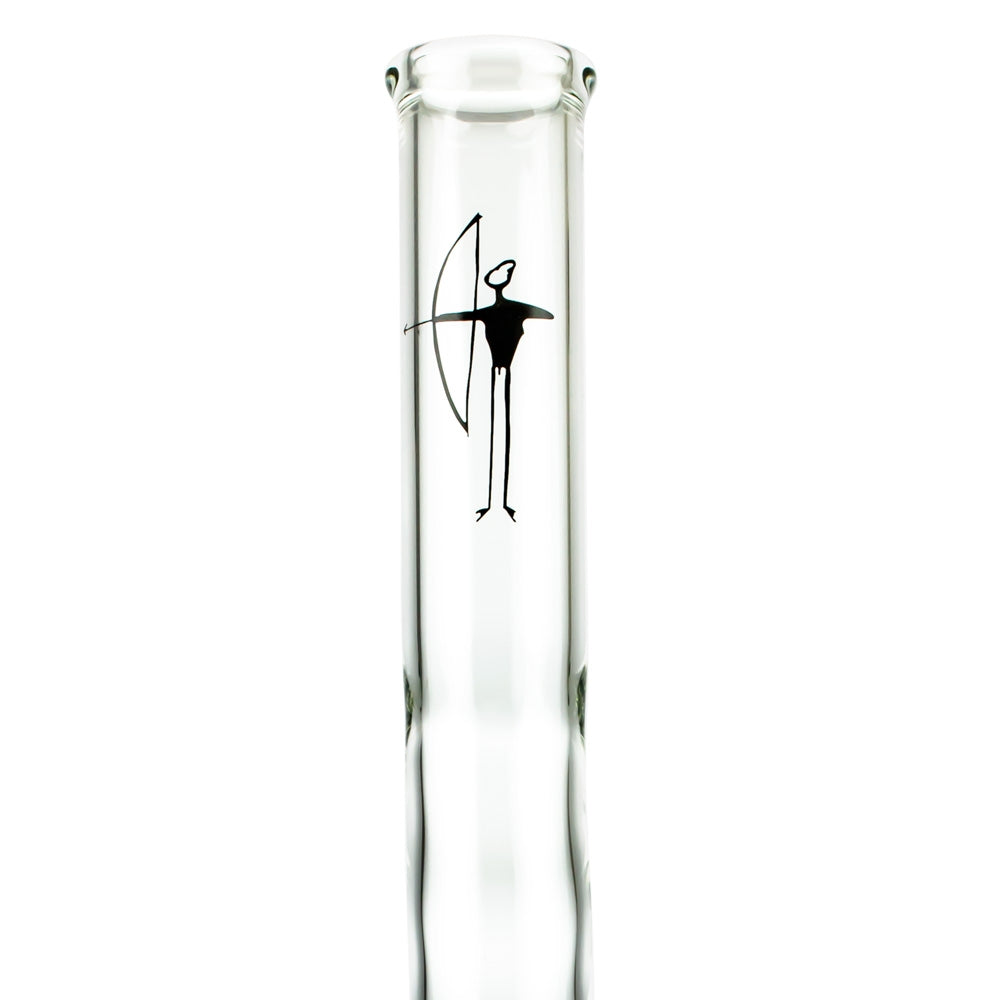 G-Spot Glass Large Aboriginal Bong with Solid Tank Joint | 60 cm - Close Up Logo Mouthpiece