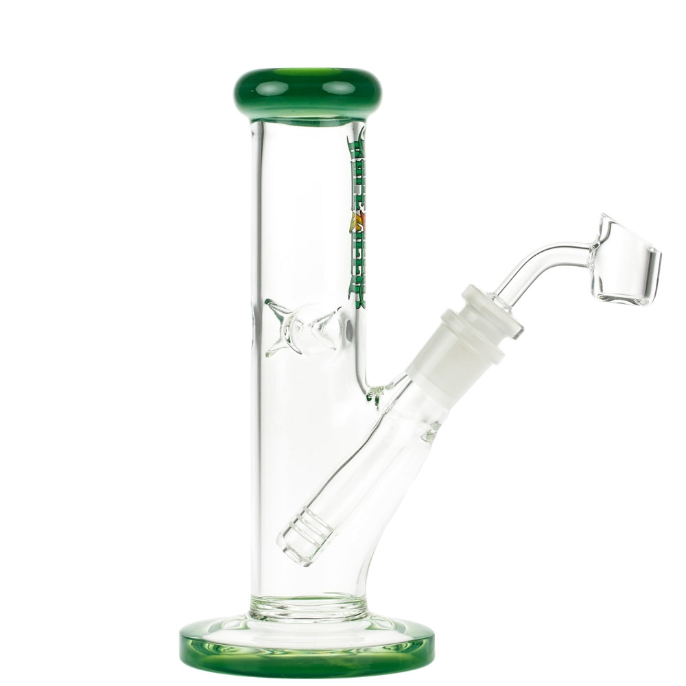 Dopezilla Minilla Straight Mini Vapor Ice Bong | Milky Jade - Side View 4