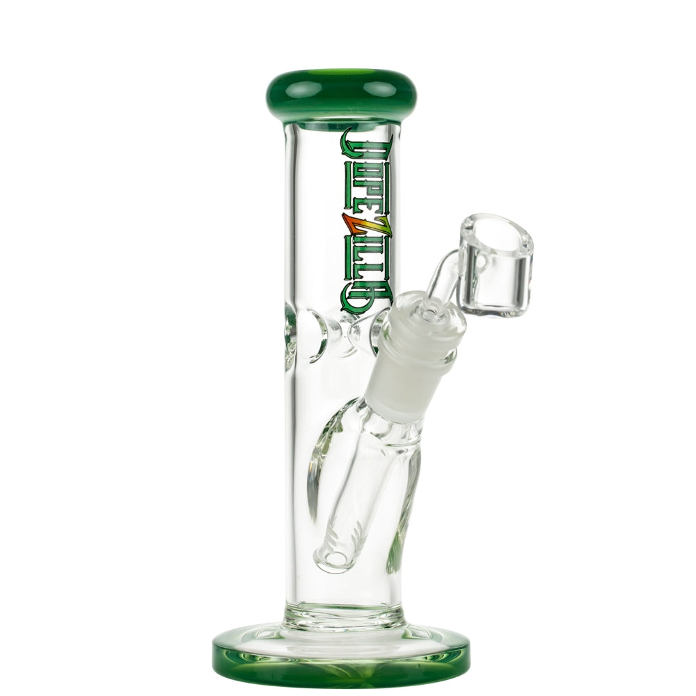 Dopezilla Minilla Straight Mini Vapor Ice Bong | Milky Jade - Side View 1