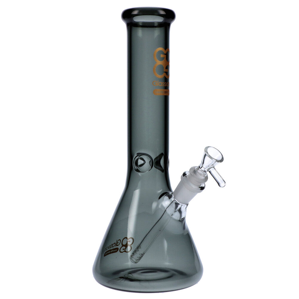 Glasscity Limited Edition Glass Beaker Ice Bong | Black | Small | side view 1