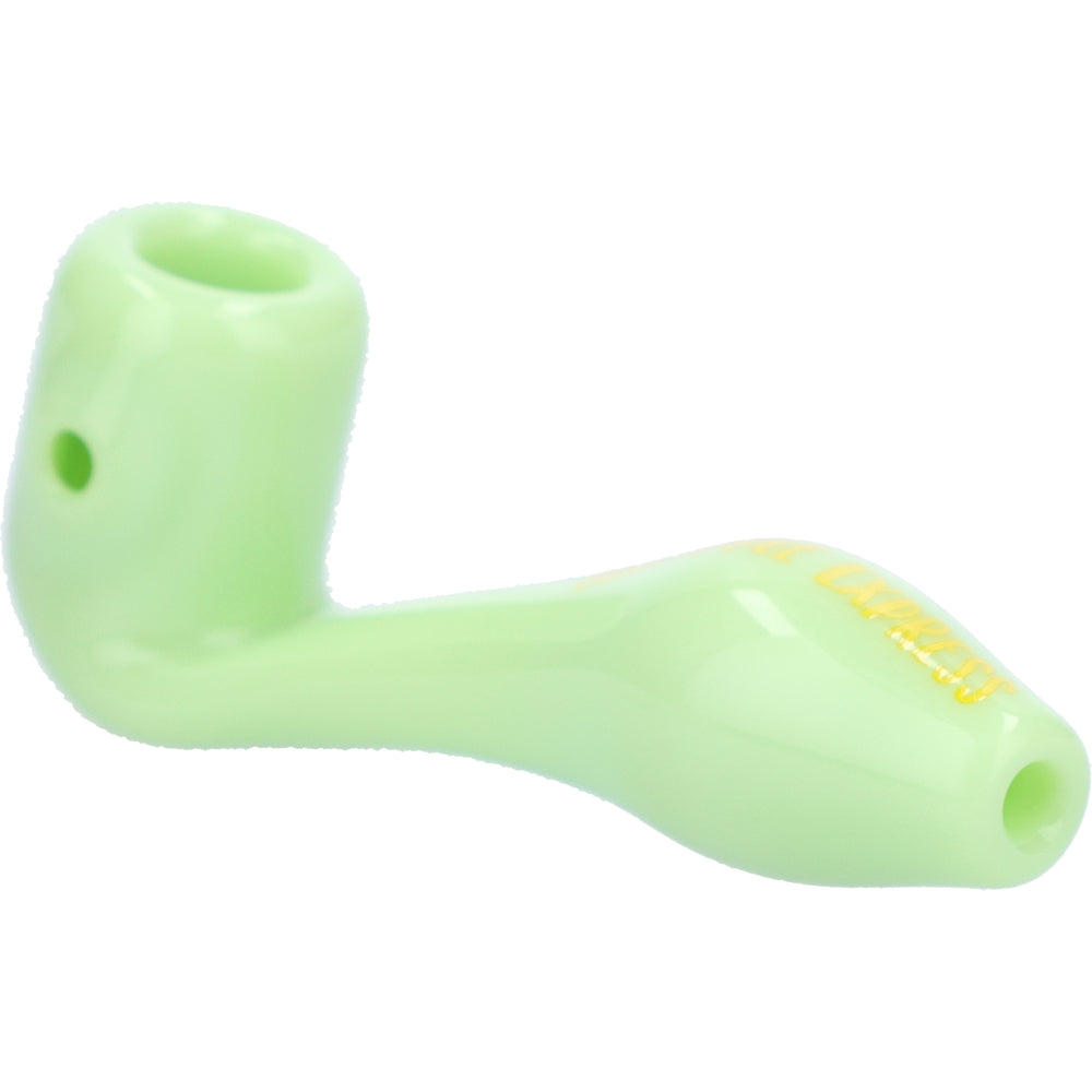 Famous Brandz Puff Puff Pass Sherlock Hand Pipe | Pineapple Express Trippy Neon | side view 3