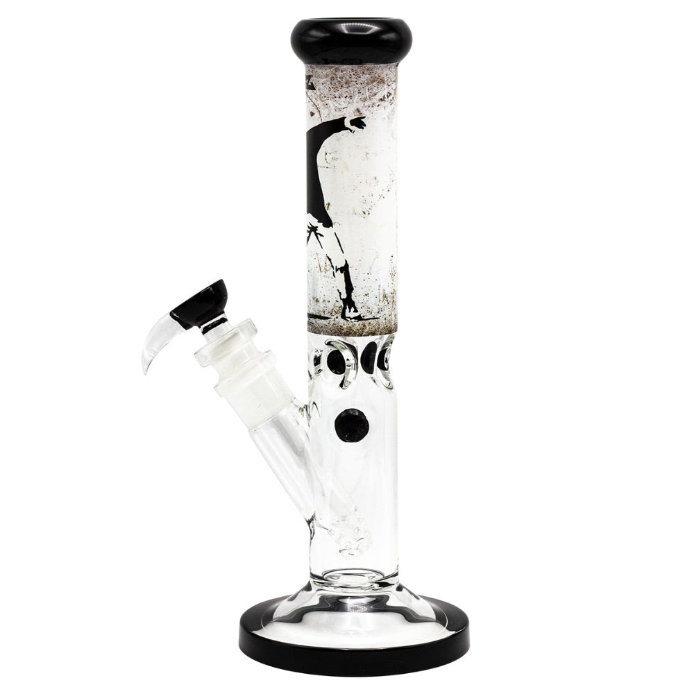 G-Rollz Banksy Straight Tube Bong | Flower Thrower | side view 2