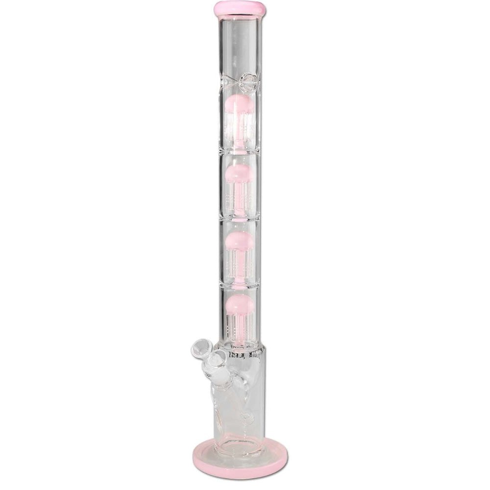 Black Leaf The Skyscraper 4 Tree Perc Ice Bong | Pink